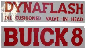 Valve Cover Decal - Buick 8 Dynaflash Oil Cushioned Valve In Head