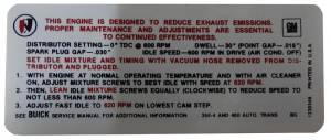 Automatic Transmission Emission Decal - 350-4V / 400-4V