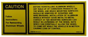 Aluminum Wheel Instructions Decal