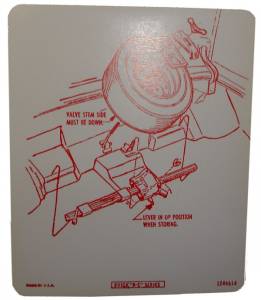 Tire Stowage Decal - Specialty Wheel