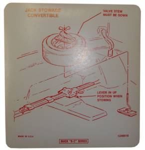 Tire Stowage Decal - Regular Wheel