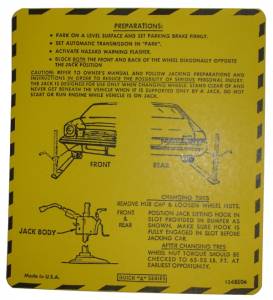Jack Instructions Decal
