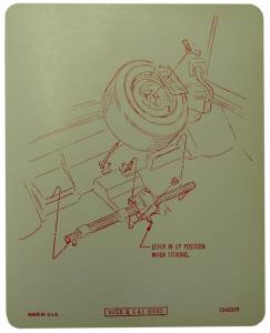 Tire Stowage Decal - Regular Wheel