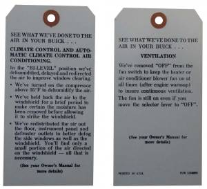 Tag - Air Conditioning Instructions