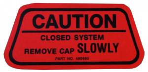 Gas Cap Caution Decal