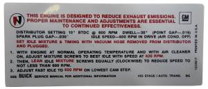 Automatic Transmission Emission Decal - 455-4V Stage I