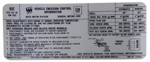 Manual & Automatic Transmission Emission Decal - 455-4V