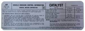 Automatic & Manual Transmission Emission Decal - 350-4V