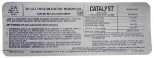 Automatic Transmission Emission Decal - 350-4V HI-ALT