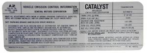 Automatic Transmission Emission Decal - 350-4V California Cars