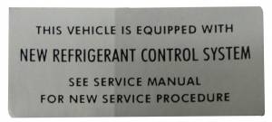 New Refrigerant Control System Decal