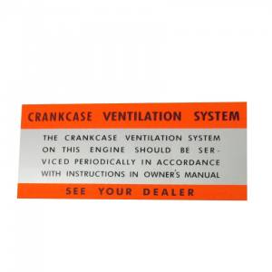 Air Cleaner Crank Case Vent Decal