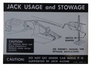 Jack Instructions Decal