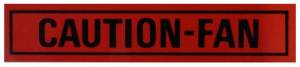 Caution Fan Decal