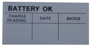 Battery Test OK Decal