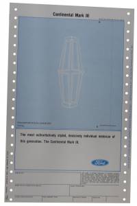 New Car Window Price Sticker