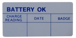 Battery Test OK Decal