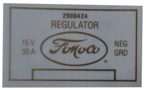 Voltage Regulator Decal