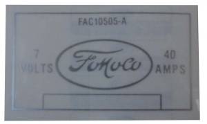 Voltage Regulator Decal