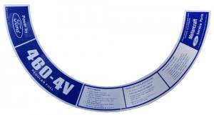 "460 4V" Air Cleaner Decal