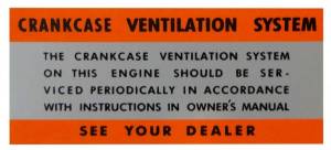 Crankcase Vent Air Cleaner Decal