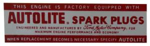 Autolite Spark Plug Air Cleaner Decal