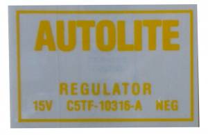 Voltage Regulator Decal