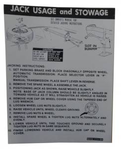 Jack Instructions Decal