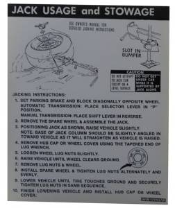 Jack Instructions Decal