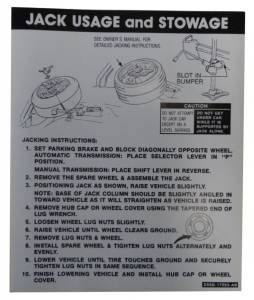 Jack Instructions Decal