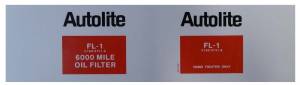 Autolite FL-1 Oil Filter Decal