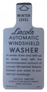 Windshield Washer Bottle Lid Decal