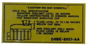 Radiator Caution Decal