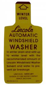 Windshield Washer Bottle Bracket Decal
