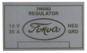 Voltage Regulator Decal - Gold