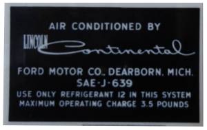 AC Compressor Tag (Aluminum)