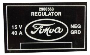 Voltage Regulator Decal - White