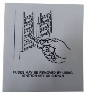 Power Box Fuse Removal Decal
