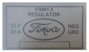 Voltage Regulator Decal