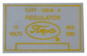 Voltage Regulator Decal