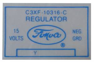 Voltage Regulator Decal