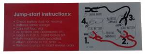 Jump Start Instructions Decal