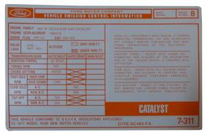 460 Automatic Transmission Emission Decal