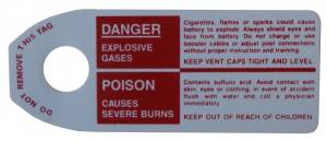 Autolite Battery Positive Terminal Tag