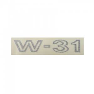 "W-31" Fender Decal (Black)