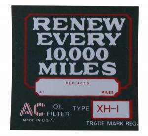 Oil Filter Decal