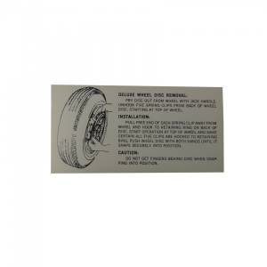 Wheel Disc Removal Instructions Decal