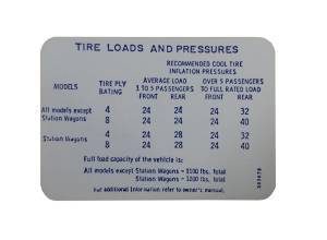 Tire Pressure Decal