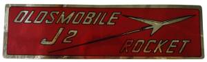 "Oldsmobile J2 Rocket" Air Cleaner Decal