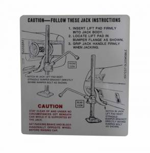 Jack Instructions Decal